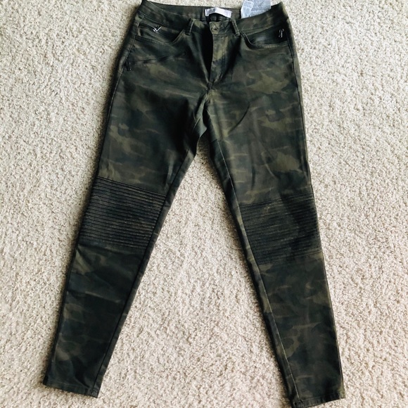 army fatigue biker jeans